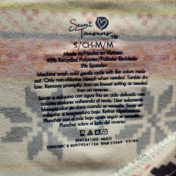 SECRET TREASURES Sleep Shirt Dress Fair Isle NWT - S/M - Picture 10 of 14